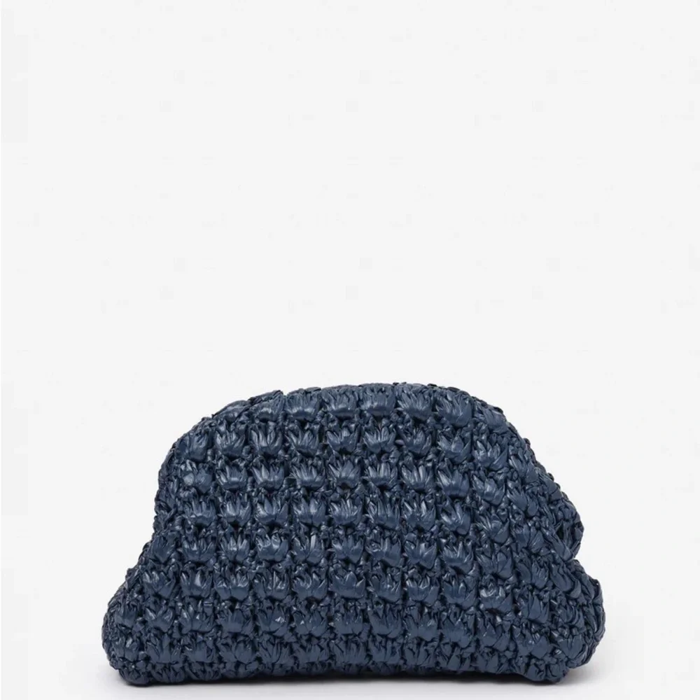 Bambi Hand Crochet Clutch - Color Natural Navy